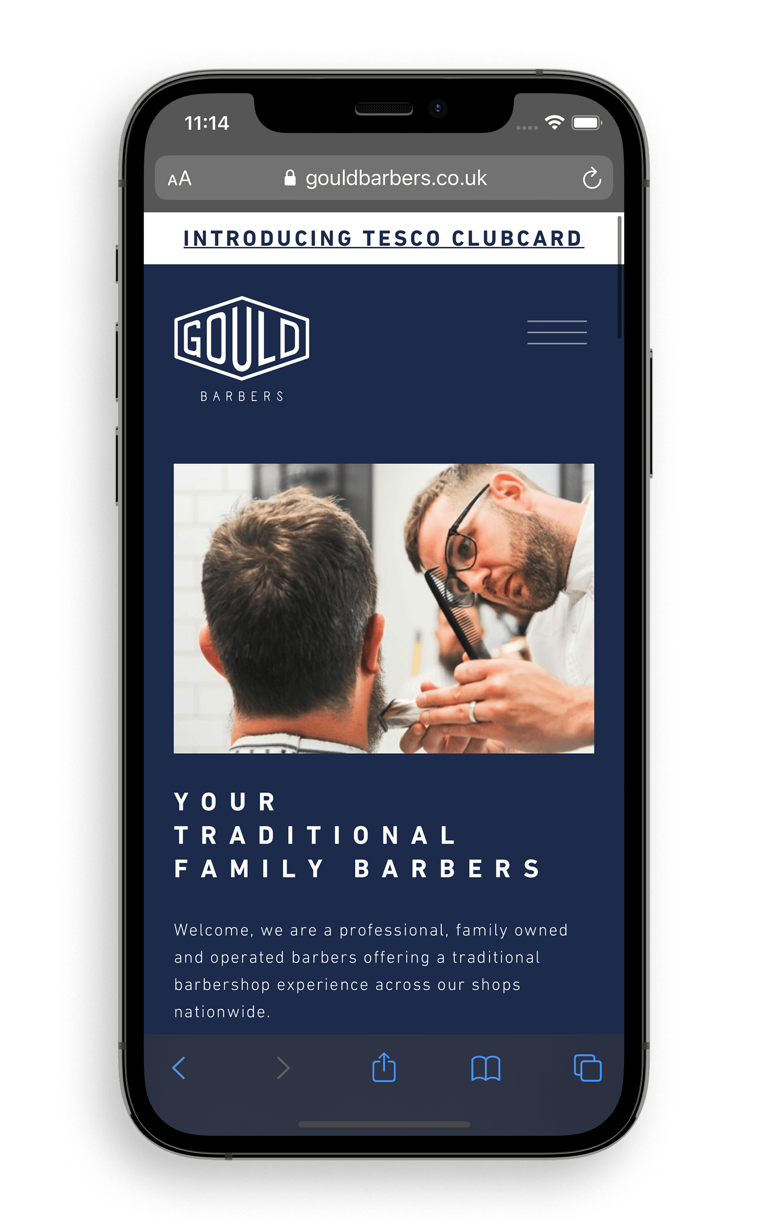 Gould Barbers Website by This is Fuller