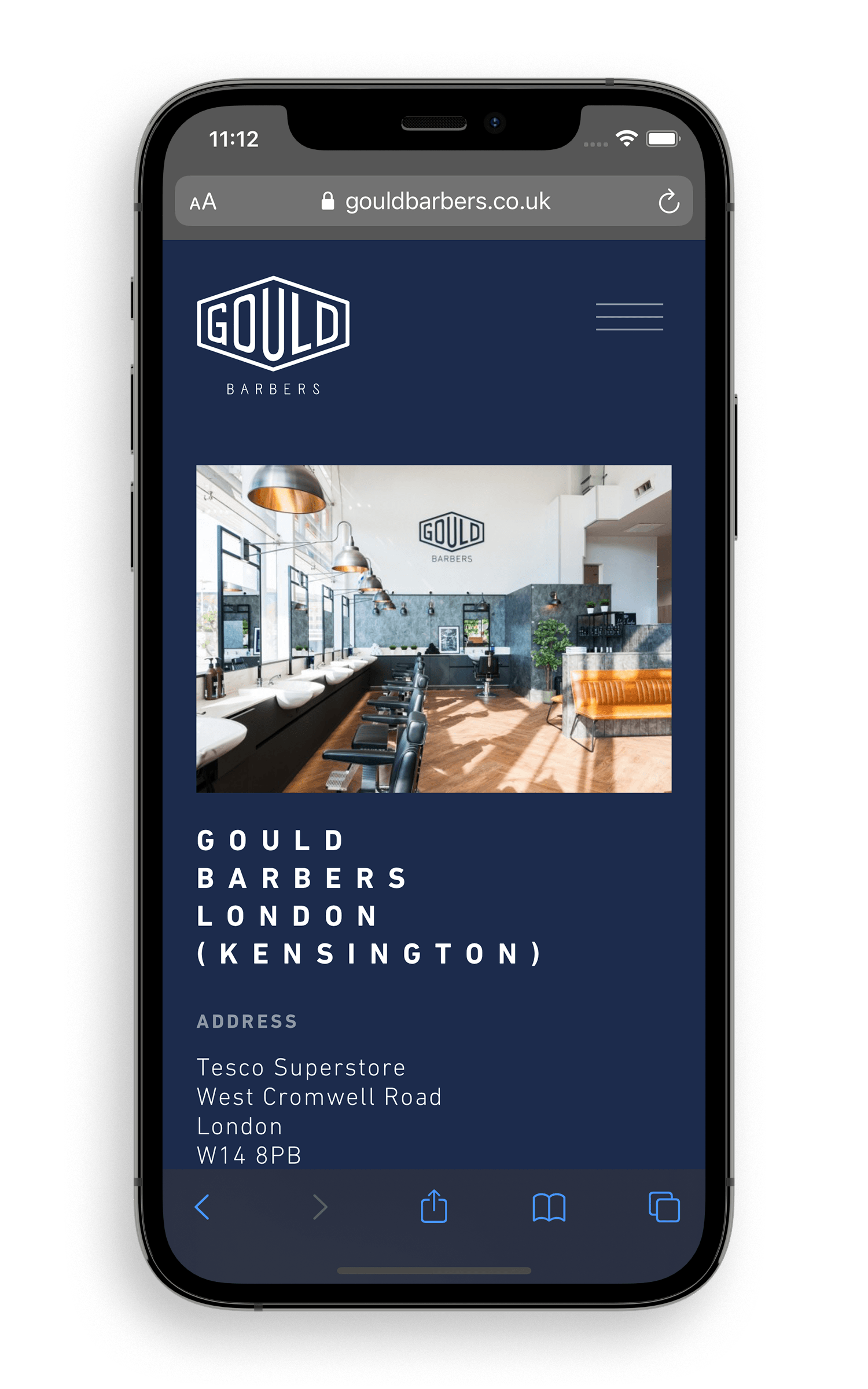 Gould Barbers Website by This is Fuller